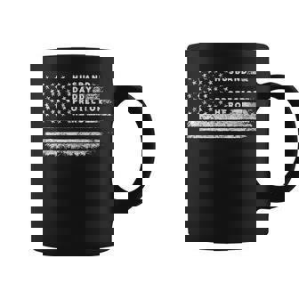 Fathers Day Husband Daddy Protector Hero Vintage Us Flag Coffee Mug - Thegiftio UK