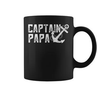 Fathers Day Lake Life Grandpa Apparel Pontoon Captain Papa Gift For Mens Coffee Mug | Mazezy