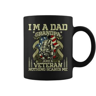 Fathers Day | 4Th Of July | Im A Dad Grandpa And A Veteran Coffee Mug - Seseable