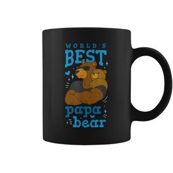 Fathers Day Worlds Best Daddy Papa Bear Animal Dad & Baby Coffee Mug | Mazezy