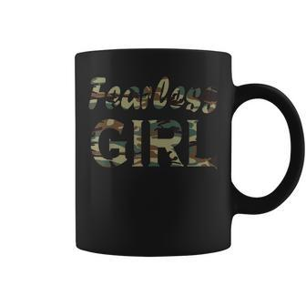 Fearless Girl Camo I Camouflage Lover Coffee Mug - Seseable