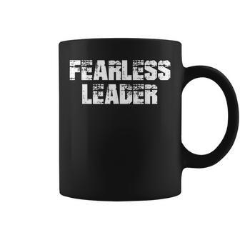 Fearless Leader Workout Motivation Gym Fitness Coffee Mug - Seseable