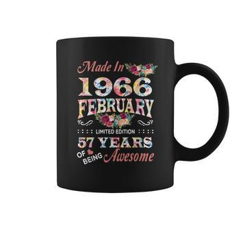 February 1966 Flower 57 Years Of Being Awesome Coffee Mug - Seseable