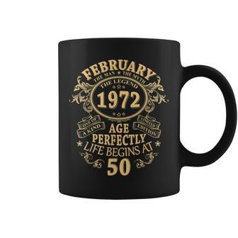 February 1972 The Man Myth Legend 50 Year Old Birthday Gifts Coffee Mug - Seseable