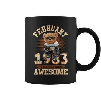 February 1983 40Th Birthday 2023 40 Years Of Being Awesome Coffee Mug - Seseable