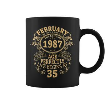 February 1987 The Man Myth Legend 35 Year Old Birthday Gifts Coffee Mug - Seseable
