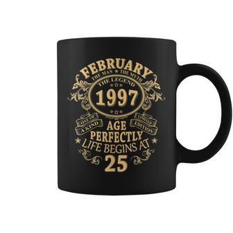 February 1997 The Man Myth Legend 25 Year Old Birthday Gifts Coffee Mug - Seseable