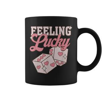 Feeling-Lucky Valentines Day Pocket Couple Matching Outfit Coffee Mug - Seseable