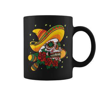 Fiesta Dia De Los Muertos Taco Tequila Happy Cinco De Mayo Coffee Mug | Mazezy CA