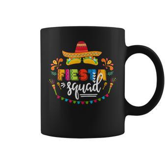 Fiesta Squad Cinco De Mayo Mexican Sombrero Family Couple Sq Coffee Mug | Mazezy CA
