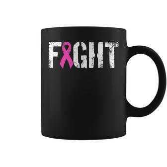 Fight Breast Cancer Pink Military Style Awareness Ribbon Coffee Mug | Mazezy