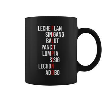 Filipino Lech Flan Sinigang Balut Pancit Lumpia Sisig Lechon Adobo Coffee Mug - Monsterry UK