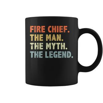 Fire Chief Man The Myth Legend Gifts Firefighter Fire Chief Coffee Mug - Seseable