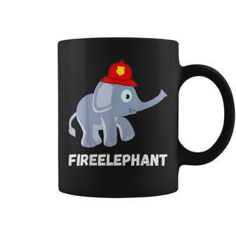 Fire Fighter Elephant Baby Firefighter Fireman Coffee Mug - Seseable