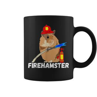 Fire Fighter Hamster Chubby Hammy Firefighter Pet Coffee Mug - Seseable