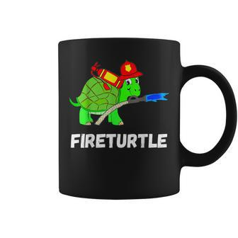 Fire Fighter Sea Turtle Tortoise Firefighter Fireman Coffee Mug - Seseable