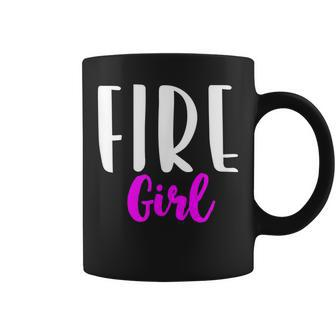 Fire Girl Firewoman Firefighter Women Funny Cute Coffee Mug - Seseable