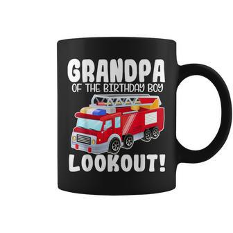 Fire Truck Grandpa Of The Birthday Boy Lookout Family Coffee Mug | Mazezy
