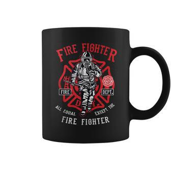 Firefighter Fire Fighter - First Responder Eagle Flag Coffee Mug - Seseable