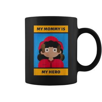 Firefighter Mom Daughter Son Kids Cute Mothers Day Coffee Mug - Seseable