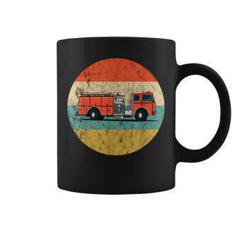 Firefighter Vintage Retro Fireman Fire Truck Firefighting Coffee Mug - Seseable