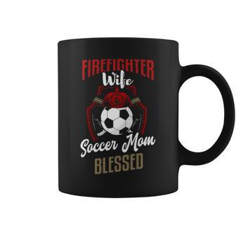 Firefighter Wife Soccer Mom Firefighter Wife Gift Coffee Mug - Seseable