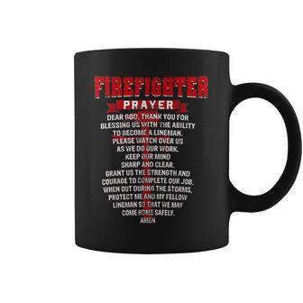 Firefighters Prayer Funny Christian Firemans Dad Husband Coffee Mug - Seseable