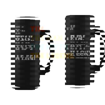 First Name Tim The Man Myth And Legend Varsity Style Coffee Mug - Seseable