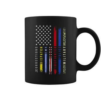 First Responders Hero Flag Nurse Ems Police Fire Military Coffee Mug | Mazezy