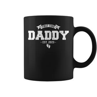 First Time Daddy 2023 Funny Humor New Dad Promoted To Daddy Coffee Mug - Thegiftio