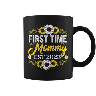 First Time Mommy Est 2023 Mom Pregnancy Announcement Coffee Mug - Seseable