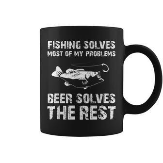 Fishing And Beer Funny Fisherman Fathers Day Gift Tee Shirt Coffee Mug | Mazezy