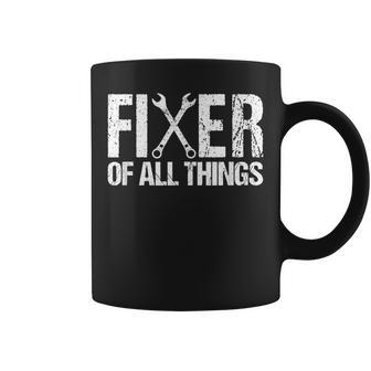 Fixer Of All Things Vintage Tools Dad Fathers Day Handyman Coffee Mug | Mazezy