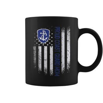 Flag Usa Proud Us Coast Guard Mom Us Military Family Gift Coffee Mug - Seseable