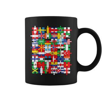 Flags Of Countries Of The World International Flag Puzzle Coffee Mug | Mazezy
