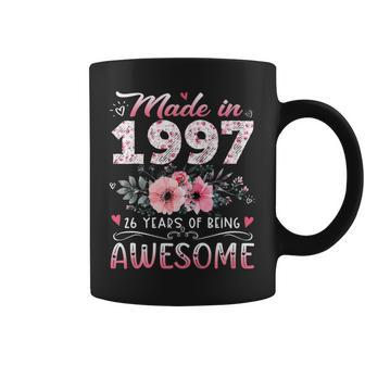 Floral 26Th Birthday Gifts For Women Made In 1997 Birthday Coffee Mug - Seseable