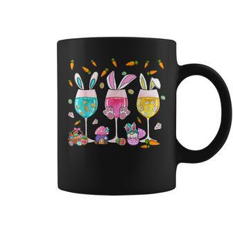 Floral Wine Glasses Easter Bunny Rabbit Alcohol Egg Women Coffee Mug - Seseable