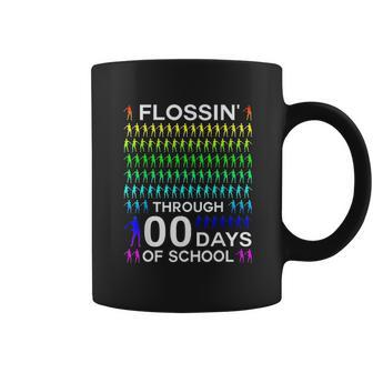 Flossin Through 100 Days Of School 100Th Day Floss Boys Coffee Mug - Thegiftio UK