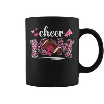 Football Cheer Mom Pink Leopard Breast Cancer Awareness Coffee Mug | Mazezy DE