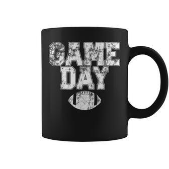 Football Day Game Vintage Distressed Graphic Mens Womens Dad Coffee Mug - Seseable