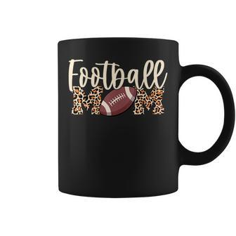 Football Mom Leopard Print Gift For Womens Coffee Mug | Mazezy DE