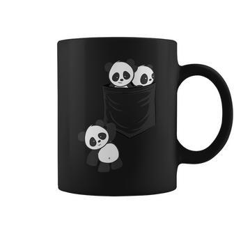 For Panda Lovers Cute Kawaii Baby Pandas In Pocket Coffee Mug - Seseable