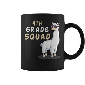 Fourth Grade Squad Llama Teacher 4Th Graders Gift Coffee Mug | Mazezy