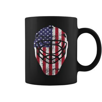 Fourth Of July 4Th Hockey Goalie Mask American Flag Usa Men Coffee Mug - Seseable