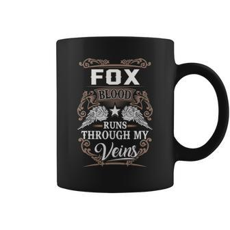 Fox Name - Fox Blood Runs Through My Veins Coffee Mug - Seseable