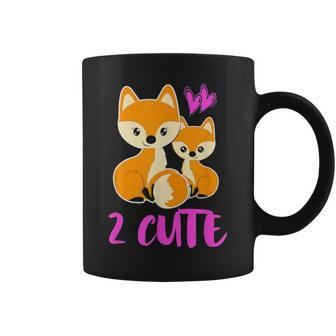 Foxes 2 Cute Mother Baby Kid Toddler Women Mom Cute Gift Fox Coffee Mug - Seseable
