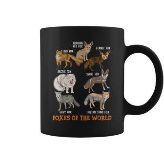 Foxes Of The World Funny Fox Stuff Animals Educational Coffee Mug - Seseable