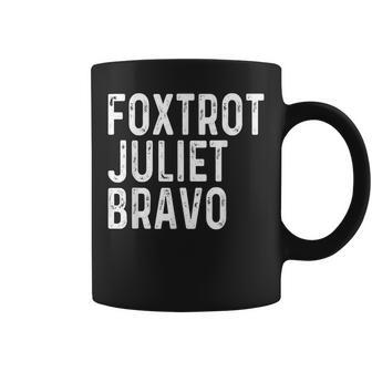 Foxtrot Juliet Bravo Retro Vintage America Us Military Coffee Mug | Mazezy