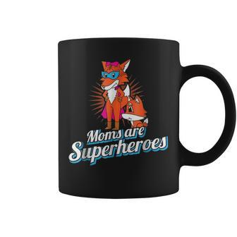 Foxy Mama Super Hero Mom Fox Funny Mommy Gift Coffee Mug - Seseable