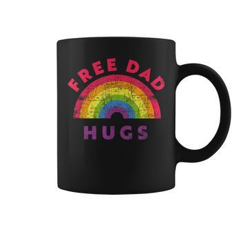 Free Dad Hugs Free Dad Hugs Rainbow Gay Pride Coffee Mug - Seseable